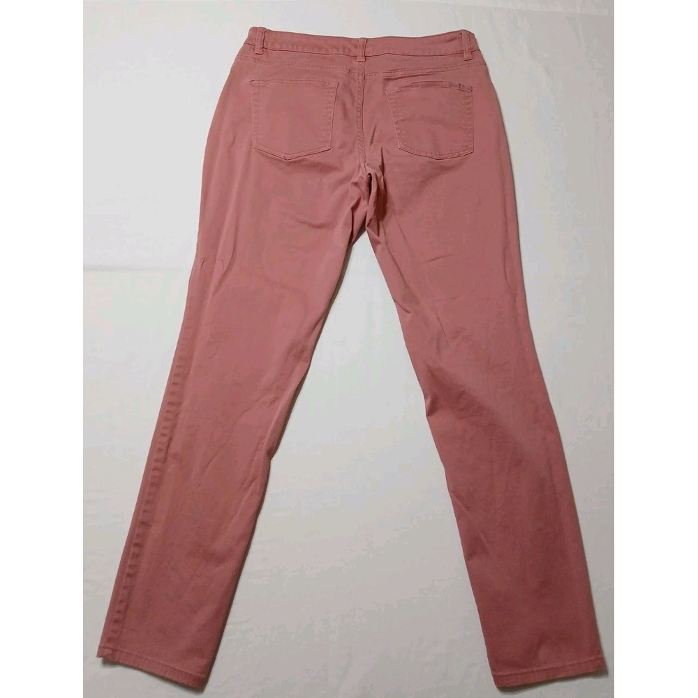 Chaps Women's Rose Pink Mid-rise Super Stretch Slim Fit Chino Pants Size 8 - Picture 4 of 9